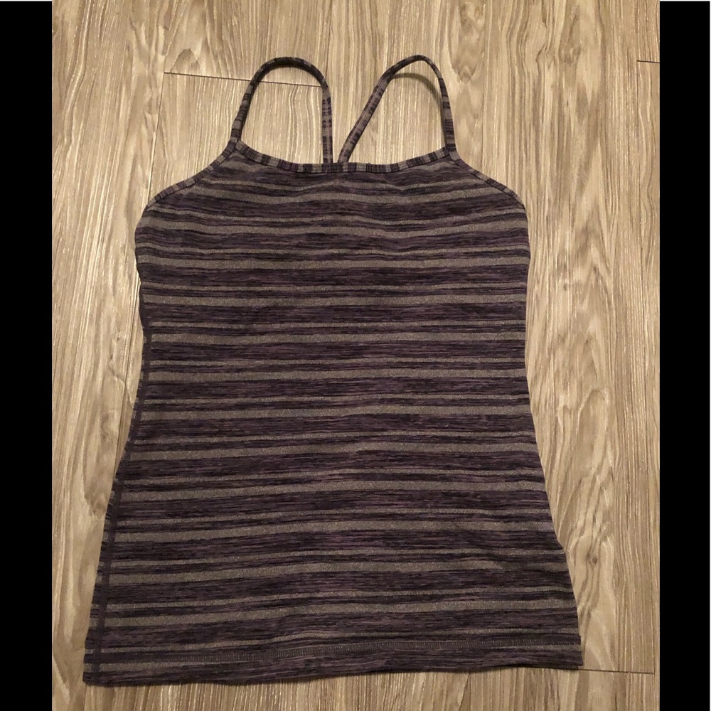 Lululemon Power Y Tank grey Sz 6